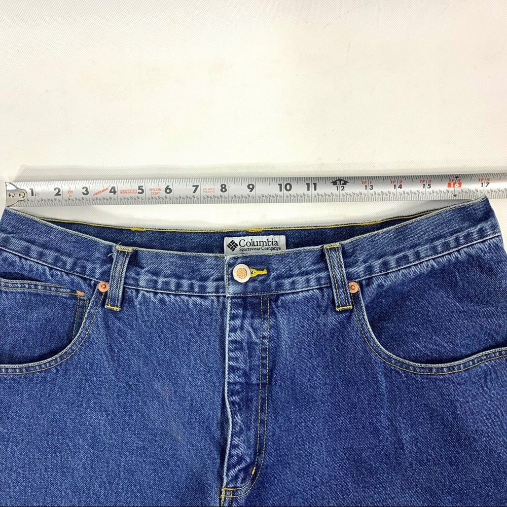 Columbia Sz 34 X 31 Brush Guard Reinforced Canvas Denim Hunting Jeans Pants - Picture 10 of 11